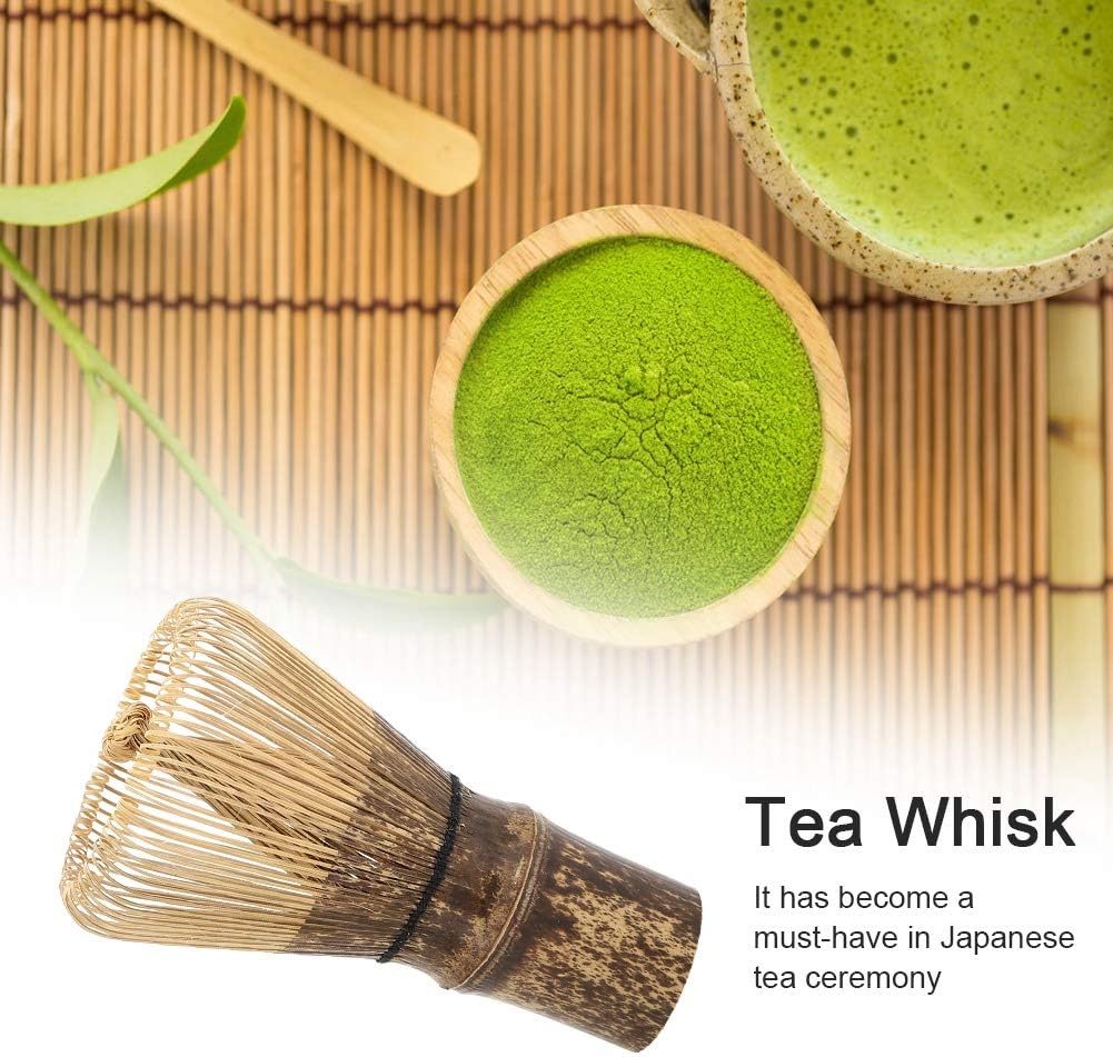 Bamboo Matcha Whisk Japanese Chasen Bamboo Whisk for Matcha Tea Ceremonial Matcha Tea Whisk Brush for Green Tea Powder Matcha Ceremony (120 Teeth) (Zizhu 120 Benli)