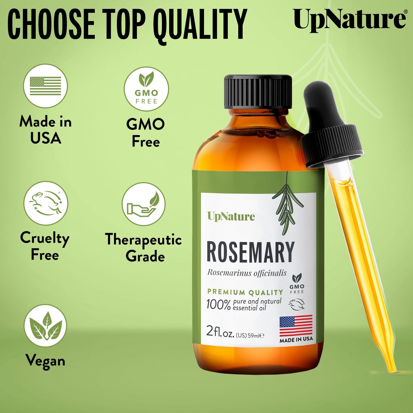 UpNature Organic Tea Tree Oil - 100% Pure Tea Tree Essential Oil for Skin, Toenail & Hair, 2oz