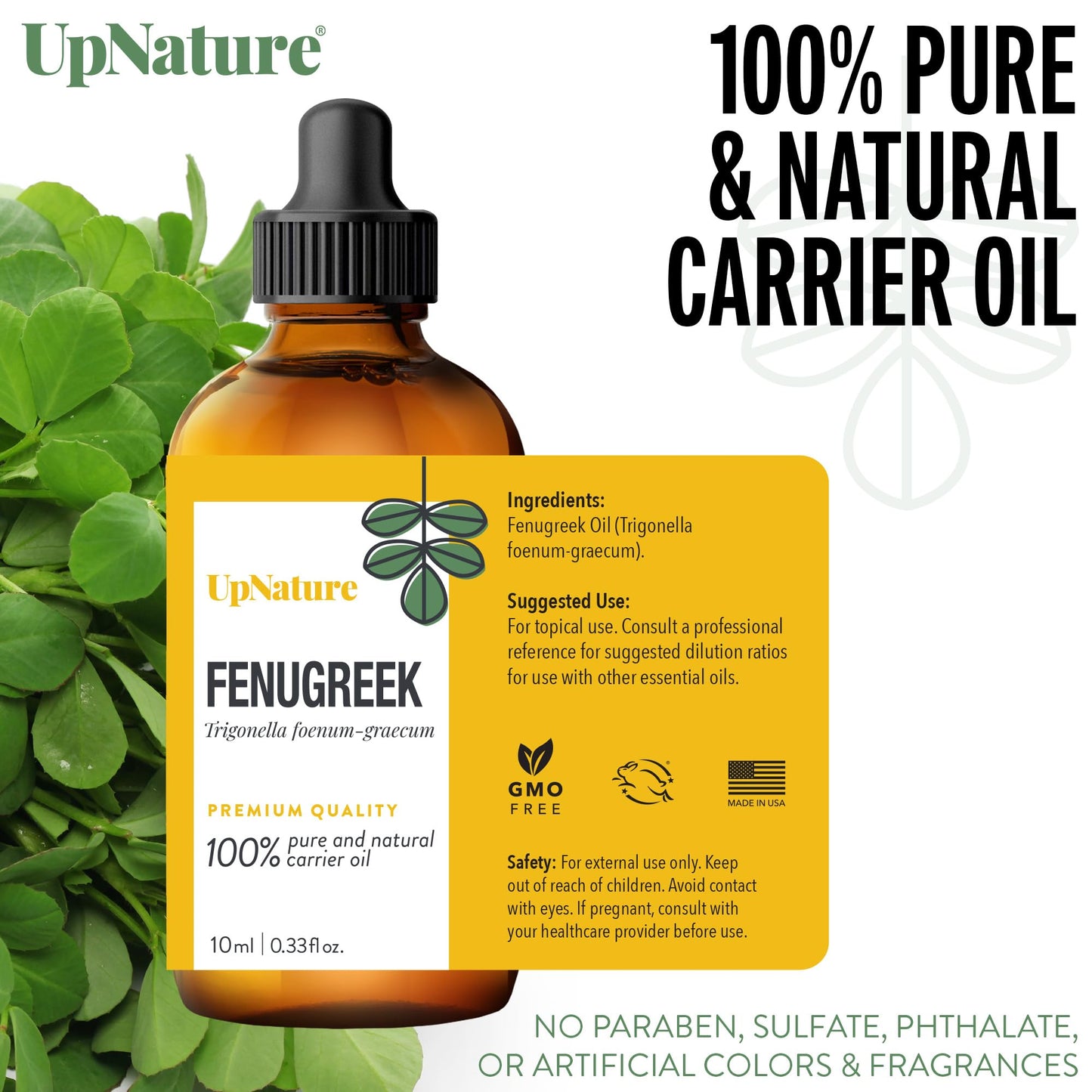 UpNature Organic Tea Tree Oil - 100% Pure Tea Tree Essential Oil for Skin, Toenail & Hair, 2oz